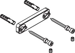 Hansgrohe Befestigungsteile Doppelhaken AddStoris S Brushed Black Chrome,85194340 85194340