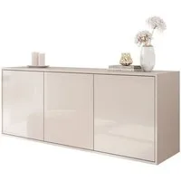 Lookway Kommode wandhängend SANAYI Kaschmir mit Hochglanzfronten