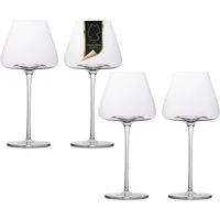 Intirilife Weinglas, 4-tlg., Glas, 4x Wein Glas 600ml Rotwein Glas Kelch Spülmaschinenfest Kristallglas