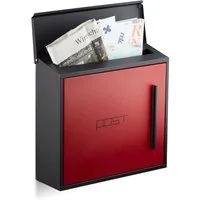 relaxdays Briefkasten mod, Schwarz-Rot