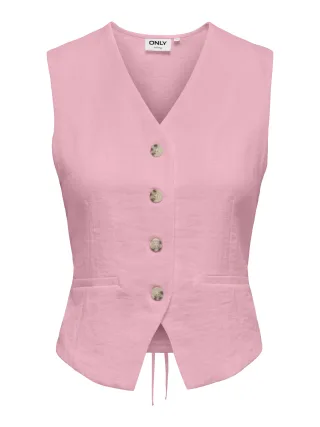 ONLY - ONLITA S/L LINEN LOOK WAISTCOAT TLR Romance Rose - Gr. - 36