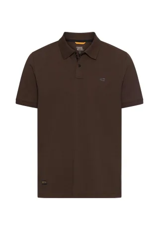 camel active - Poloshirt mit Druckknöpfen earth brown - Gr. - L