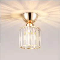 BlingBin Kronleuchter Modern Kristall Deckenleuchte Gold Deckenlampe E27 Fassung, Ø13cm, ohne Leuchtmittel, ohne Glühbirnen, Unterputz-Deckenbeleuchtung für Flur, Schlafzimmer, Wohnzimmer