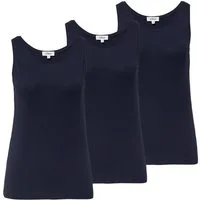 s.Oliver T-Shirt Basic-Top (Set) runder Ausschnitt, breite Träger, Slim Fit im 3er SPARPACK