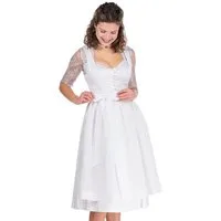 Hammerschmid Dirndl Midi Dirndl 2tlg. - PILLERSEE - weiß