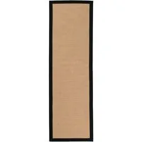 carpetfine Sisalteppich Sisal, auch als Läufer erhältlich, rechteckig, Höhe: 5 mm, mit farbiger Bordüre, Anti Rutsch Rückseite, viele Größen, Wohnzimmer