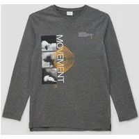 s.Oliver Langarmshirt T-Shirt Longsleeve mit Frontprint