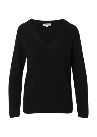 s.Oliver - Strickpullover schwarz - Gr. - 36