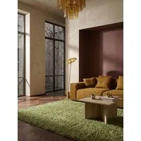KADIMA DESIGN Teppich RHEIN Shaggy Langflor Wohnzimmer Schlafzimmer Waschbar Esszimmer, Läufer, Höhe: 32 mm, Grün, 60x110 cm, Wohnzimmerteppich Strapazierfähig Waschbar