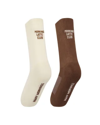 many mornings - Socken - Latte Club beige/braun - Gr. - 35-38