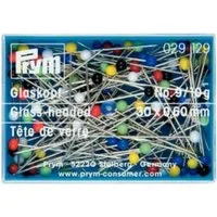 Prym Stricknadeln Glaskopfnadeln 0,60x30 mm silberfarbig bunt 10 g