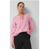 s.Oliver Langarmbluse Bluse Viskose-Bluse mit V-Ausschnitt und All-over-Print