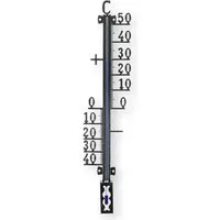 Lantelme Gartenthermometer Metall oder Kunststoff Auswahl Außen Innen Garten Thermometer Analog, Längen Auswählbar, Analoge Temperaturmessung, für Hauswand Balkon Wintergarten Terasse