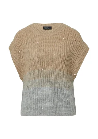 s.Oliver BLACK LABEL - Strickpullunder grau/beige - Gr. - L