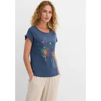 bonprix T-Shirt bequeme Passform, Kurzarm-Design, aus Baumwolle