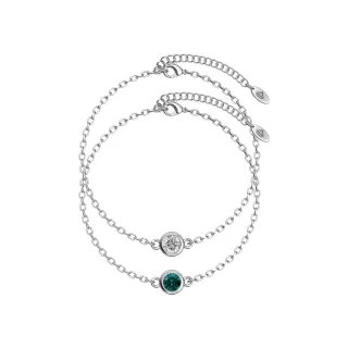 Geburtsstein-Armbänder - Silber, Kristall und Grün
