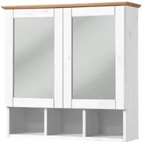 welltime Spiegelschrank Landhaus Sylt Badschrank, Badmöbel, FSC®-zertifiziert Breite 62,5 cm, aus Massivholz