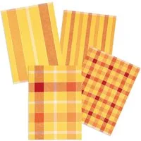 Kracht Geschirrtuch Streifen Karo, (Set, 4-tlg., 4-teilig), 4er Pack Geschirrtücher (4 Stück), ca. 50 x 70 cm, Halbleinen