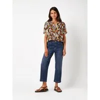 TONI Weite Jeans Liv 7/8 mit markanten Teilungsnähten