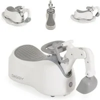 Moni Töpfchen Diggy 4 in 1, Bagger, Schiebeauto, Schaukelspielzeug, Licht, Musik, bis 25 kg