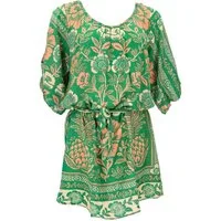 Guru-Shop Longbluse Luftige Maxitunika, Boho Sommertunika,..