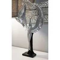 MF Skulptur Engel Skulptur Angelica 48cm Polyresin Dekoration mit Perlenstruktur (1 St)