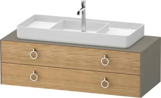 Duravit White Tulip Konsolenwaschtischunterbau wandhängend Natur Eiche & Stein Grau Matt & Seidenmat WT4992MH5920000