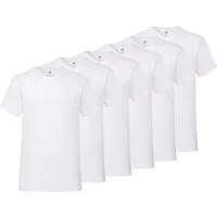 Fruit of the Loom T-Shirt (Packung, 6-tlg) aus Baumwolle, V-Ausschnitt, 6-teilig