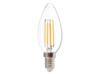 V-TAC LED-Filament-Lampe VT-1986-N, E14, EEK: F, 4W, 400lm, 3000K