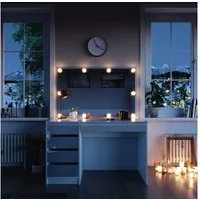 Vicco Schminktisch Sherry, Weiß, 120 cm mit LED Beleuchtung (2-St)