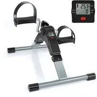 LETGOSPT Heimtrainer Mini Fahrrad Pedaltrainer Armtrainer und Beintrainer Bike-Heimtrainer (Set), Kalorienzähler, Kilometerzähler, Klappbar, Körperfettanalyse