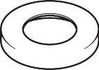 Hansgrohe Rosette Axor f. 3-Loch Wannenarmatur Fliesenrand chrom, 94116000 94116000