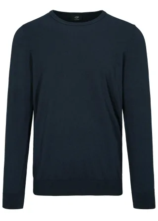 COMMANDER Finest Clothing - Rdh.-Pullover, 1/1 Arm dark navy mel. - Gr. - XXL