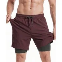 MaaMgic Shorts Herren Elastan kurze Hose 2-in-1 Badehose schnelltrocknend Sporthose (1-tlg)