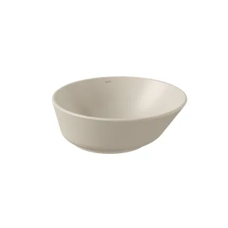 VitrA Geo Aufsatzschale rund 38 cm ohne Hahnloch ohne Überlaufloch Sandbeige Matt,7421B022-0016 7421B022-0016