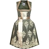 Alpenmärchen Dirndl Dirndl Johanna in grün und creme - ALM909