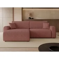 MIRJAN24 Ecksofa Floryn L Cord, mit Schlaffunktion und Bettkasten, mit zwei Dekokissen, 245x145x82 cm