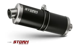 Sport Auspuff Oval Storm by MIVV Edelstahl BLACK für BMW F 700 GS Bj. 2012-2018 EURO-3/EURO-4 +ABE