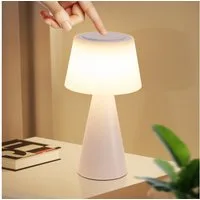 ZMH LED Tischleuchte Kabellos 3600mhA Dimmbar Tischlampe Modern Wohnzimmer Batterie, Augenschutz, Einfache Installtion, LED fest integriert, 3000-6500K, Touch Nachttischlampe mit USB Aufladbar Outdoor