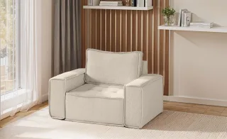 Sessel Designersessel SANDE Stoff Alpine Beige