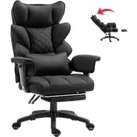 Dowinx Gaming-Stuhl Bürostuhl Ergonomisch mit Taschenfeder-Kissen (Packung), Chefsessel mit weiche Rückenlehne und verstellbare Lendenkissen