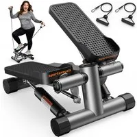 Sportsroyals Stepper Exercise Stair Stepper für Zuhause – Up-Down Swing Stepper (Home Office Fitness Exercise), mit Power Ropes für Bein/Arm/Butt Training