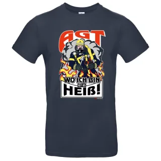 FIREUNIVERSE T-Shirt "AGT" verschiedene Motive - 0,50€ Spende WO ICH BIN IST ES HEIß dunkel grau mit Ärmeltext max. 18 Zeichen (am Ende der Bestellung in Bemerkungsfeld) 2XL