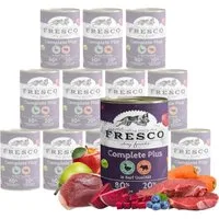 Fresco Dog NassBarf Premium Hundefutter Nass 12 x 400g Ente mit Rind, Nassfutter für: Hunde, Getreidefrei, zuckerfrei, hoher Fleischanteil
