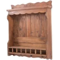 DESIGN DELIGHTS Wandregal WANDREGAL "COTTAGE", Altholz massiv Holz, 76 cm, antikes Küchenregal