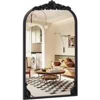 COSTWAY Dekospiegel, Traditioneller Vintage-Barockspiegel mit Metallrahmen