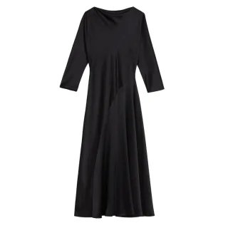 Schwarzes Midikleid Von Ted Baker Avelli Mit Geschwungenen Ziernähten