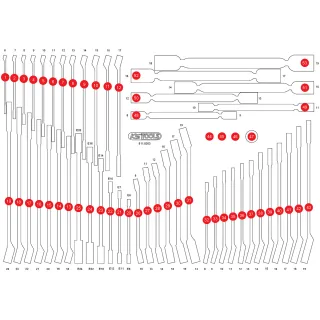 KS Tools Leere Schaumstoffeinlage zu 811.0053 - 811.0053-97