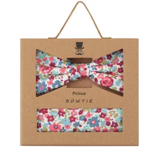 prince bowtie - Set Fliege + Einstecktuch koralle - Gr. - OS