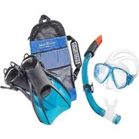 Aqualung Schnorchel Aqua Lung Sport La Costa Travel Deluxe 3er Set (3er Set aus Tauchmaske, Schnorchel, Flossen, inkl. Beutel, 3er Set aus Tauchmaske, Schnorchel, Flossen, inkl. Beutel)